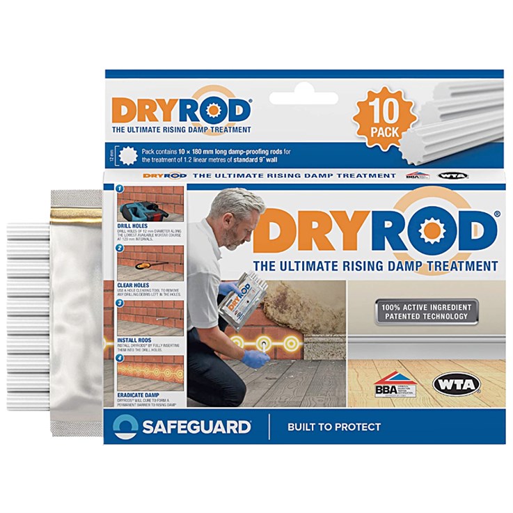 Dryzone DPC Damp Proofing Rods 180 x 12mm (10)